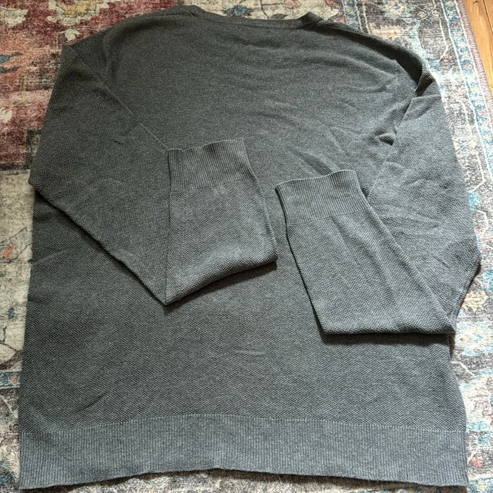 J. Crew Mercantile 100% cotton‎ light sweater gray crew neck long sleeves Sz XL